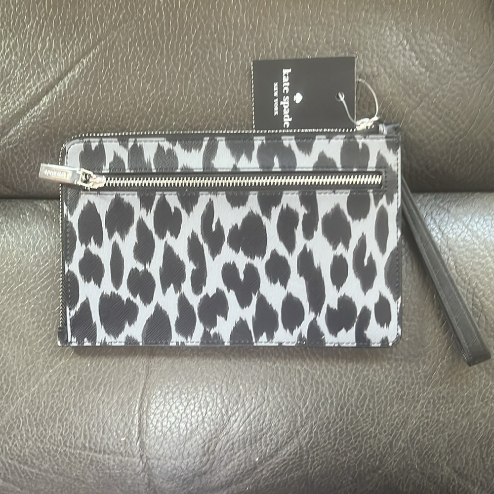 Kate spade spotted animal black multi wristlet - Picture 5 of 8